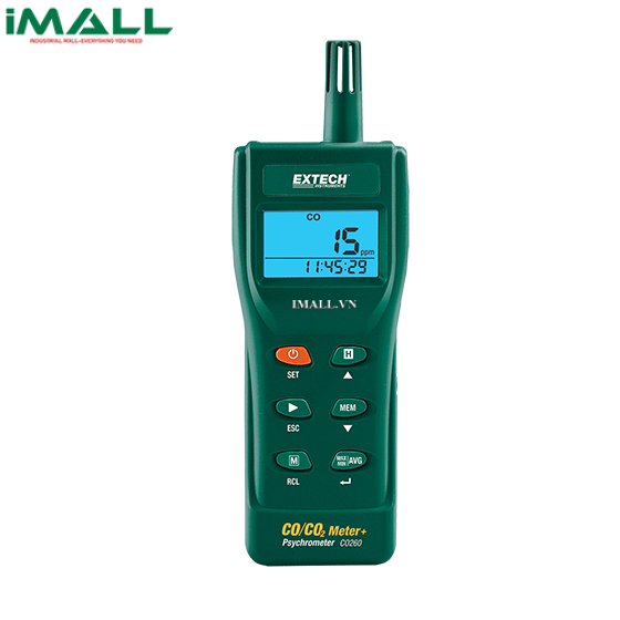 Máy đo CO/CO2 EXTECH CO260 ( 0-1,000ppm CO, 0-9,999ppm CO2)