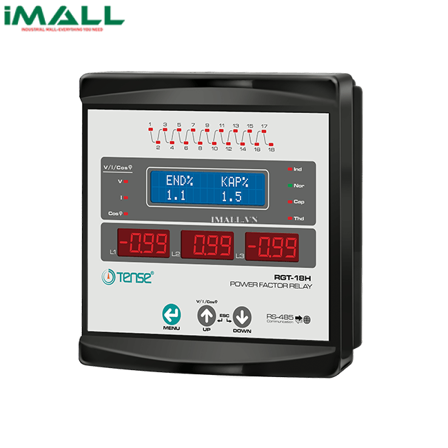 Bộ điều khiển công suất tụ bù tự động 18 cấp độ TENSE RGT-18H (có truyền thông)