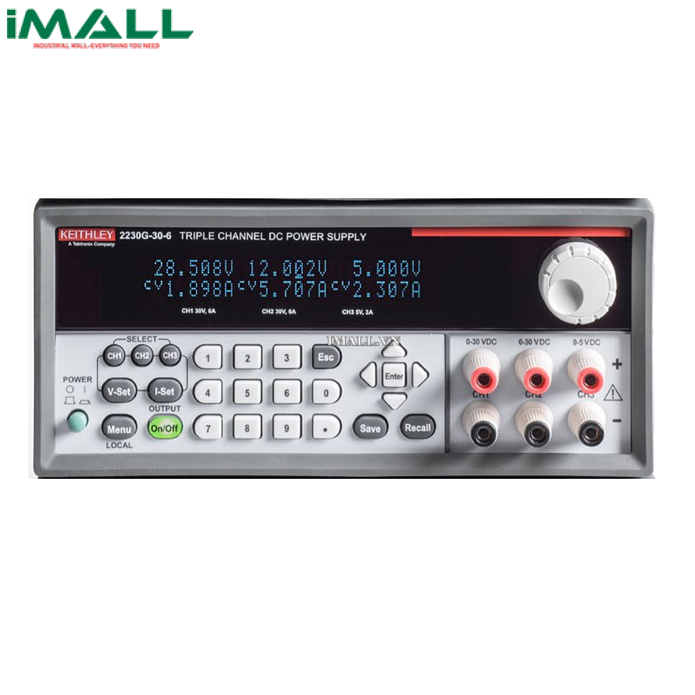 Nguồn lập trình DC KEITHLEY 2230G-30-6 (3 kênh, 30V,6A,375W,10A Fuse)