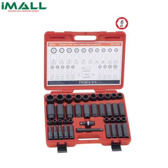 Bộ Khẩu Loại Ngắn Loại Dài Dùng Cho Súng 1/2" GENIUS GS-440M (40 Chiếc 9mm~30mm)