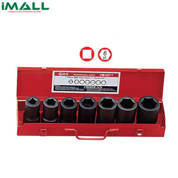 Bộ Khẩu Loại Dài Dùng Cho Súng 1'' GENIUS CM-037-1 (7 Chiếc 13/17"~1-1/2")
