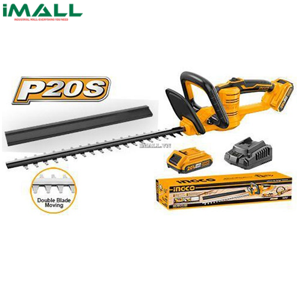 Máy cắt tỉa hàng rào dùng pin Ingco CHTLI20461 (20V)