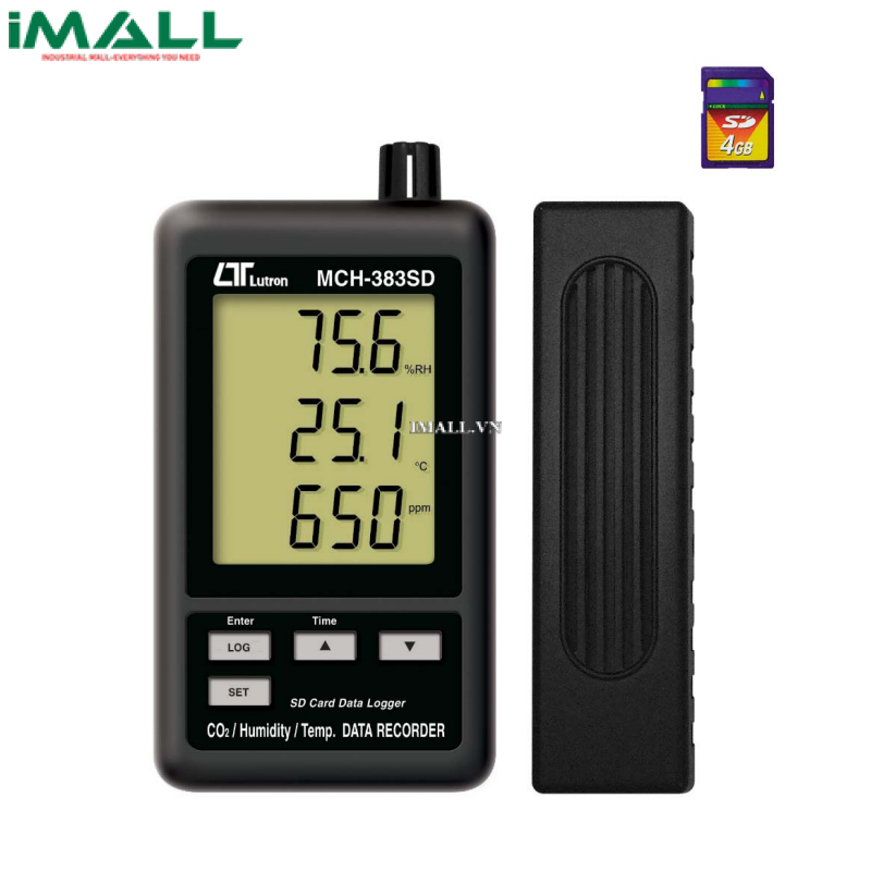 Máy đo nhiệt độ, độ ẩm, CO2 LUTRON MCH-383SD (50.0°C, 90 %RH, 0~4000 ppm)