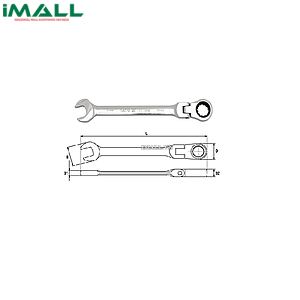 Cờ lê vòng miệng tự động lắc léo Yato YT-1690 (24mm)