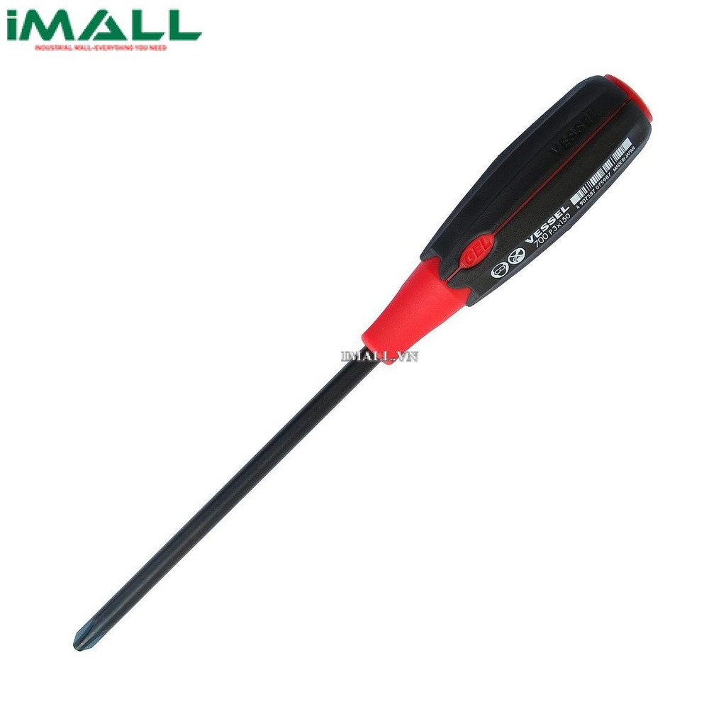 Tô vít 4 cạnh cán nhựa mềm Vessel 700 (No.3x150mm)