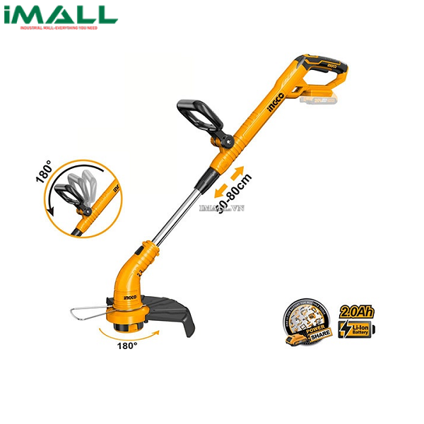 Máy cắt cỏ dùng pin Ingco CGTLI20018 (20V)