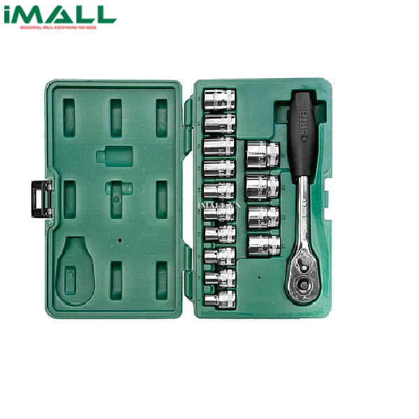 Bộ đầu tuýp 15 chi tiết (hệ mét) SATA 08005ME (1/2")