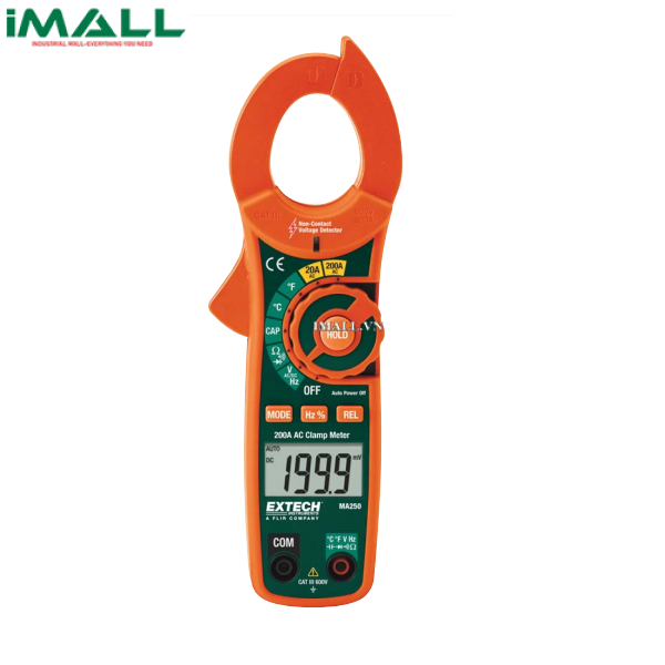 Ampe kìm đo dòng AC EXTECH MA250 (200A,NVC, nhiệt độ kiểu K)