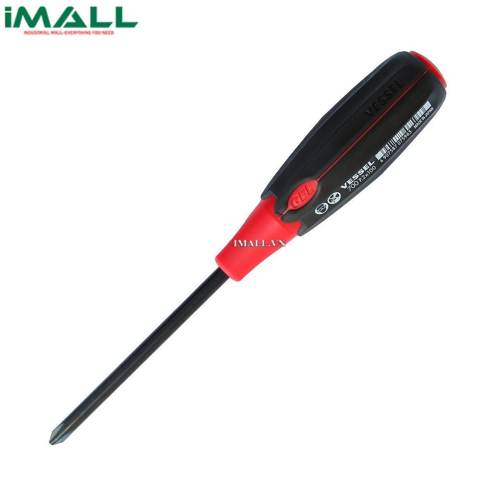 Tô vít 4 cạnh cán nhựa mềm Vessel 700 (No.2x100mm)