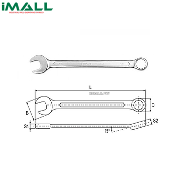 Cờ lê vòng miệng hệ mét Yato YT-0356 (27mm)