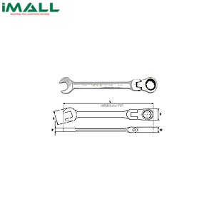 Cờ lê vòng miệng tự động lắc léo Yato YT-1691 (25mm)