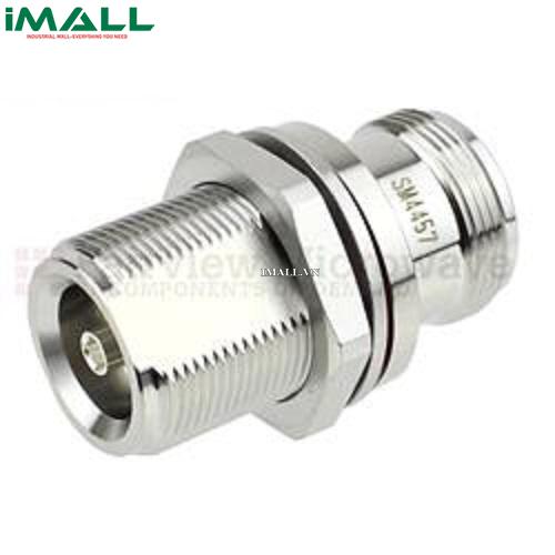 Đầu chuyển đổi Fairview Microwave SM4457 (6 Ghz, Bulkhead 4.1/9.5 Mini DIN Female - 4.1/9.5 Mini DIN Female, IP67 UnMated)