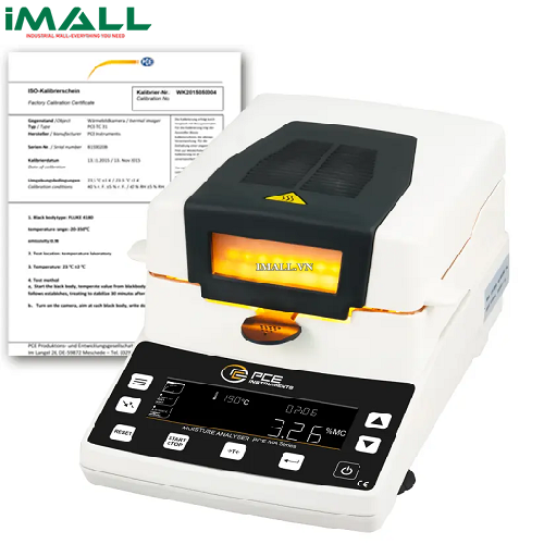 Máy đo độ ẩm tuyệt đối (110 g, 1mg, 0~100%; kèm Certificate ISO) PCE MA 100-ICA