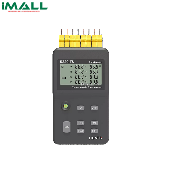 Thiết bị đo và ghi dữ liệu nhiệt độ đa năng HUATO S220-T8 (-200~+1800℃, 8 kênh)