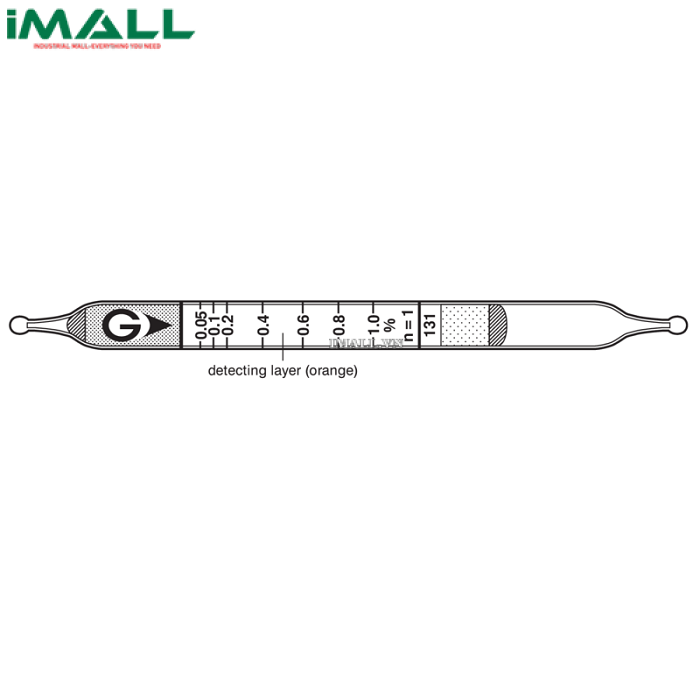 Ống dò đo nhanh Vinylidene clorua CH2: CCl2 Gastec 131 (0,025 ~ 2%)