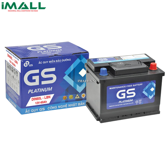 Bình ắc quy GS MF DIN60L-LBN (12V - 60AH)