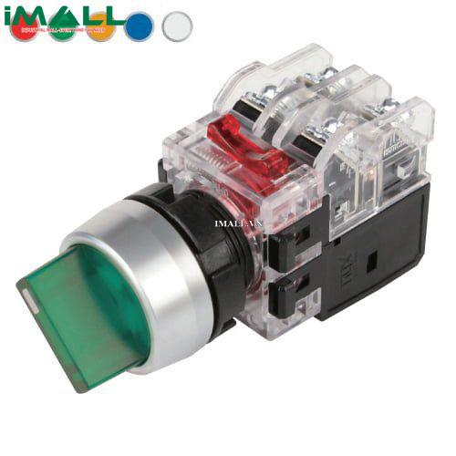 Công tắc 2 vị trí tự nhả Hanyoung nux MRT-R2R1A0G (22mm đèn Xanh lá 110-220V)