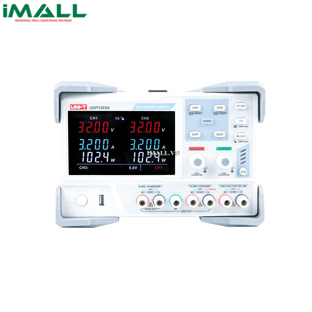 Nguồn DC tuyến tính UNI-T UDP3303A (2CH, 30V, 3A, 195W)