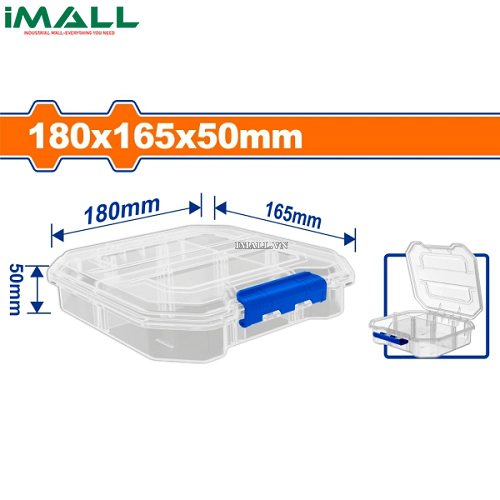 Hộp nhựa trong suốt chia 6 ngăn đựng linh kiện180x165x50mm Wadfow WTB8341