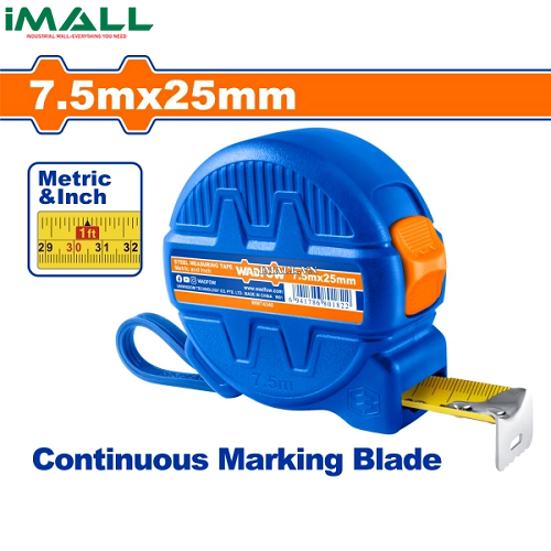 Thước kéo thép nền vàng 7.5x25mm Wadfow WMT4340