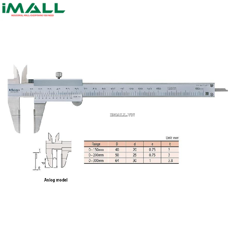 Thước cặp cơ khí MITUTOYO 536-136 (300mm, 0.05mm)