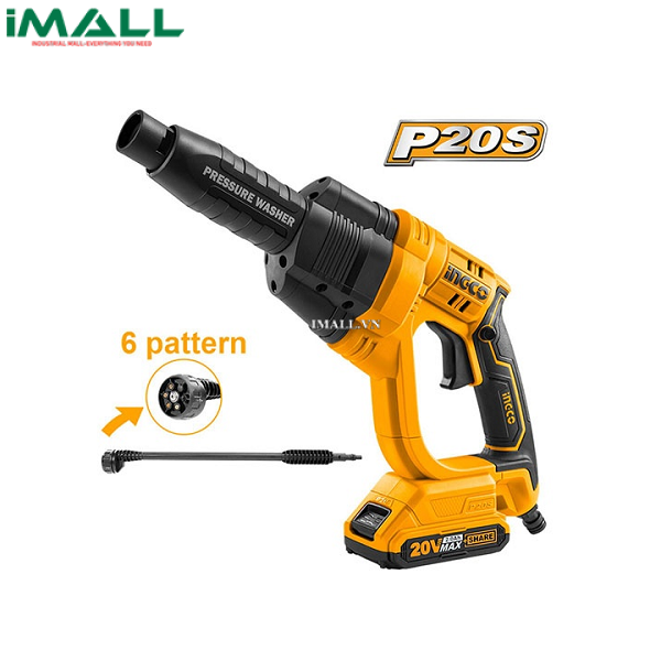 Máy xịt rửa áp lực dùng pin Ingco CPWLI20082 (20V)