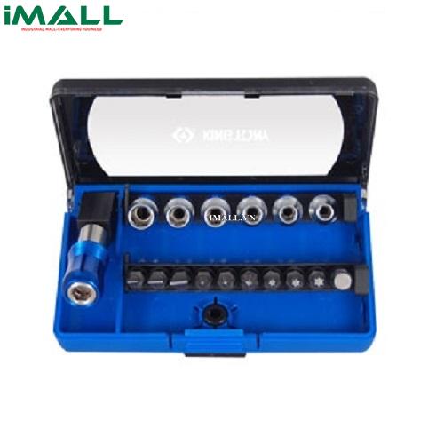 Bộ đầu tuýp và bộ đầu vít 17 cái hệ mét Kingtony 2517MR (1/4")