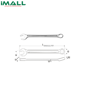Cờ lê vòng miệng hệ mét Yato YT-5012 (18mm)