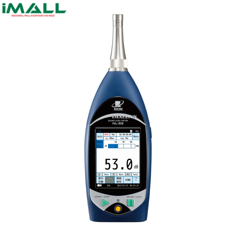 Thiết bị đo độ ồn Rion NL-53 (25~138 dB, 10Hz ~ 20kHz, class 1)