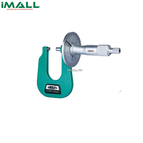 Panme đo độ dày tấm kim loại cơ khí INSIZE 3263-25B (0-25mm/0.01mm)