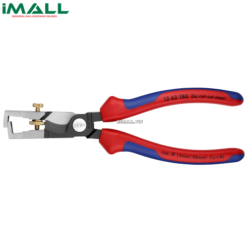 Kìm Lắp Điện StriX® Cắt Cáp đến 50mm², Tách Dây đến 10mm² KNIPEX 13 62 180