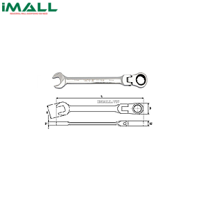 Cờ lê vòng miệng tự động lắc léo Yato YT-1695 (30mm)