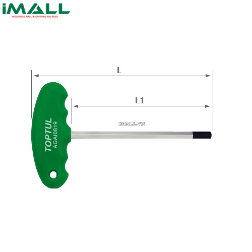 T lục giác có tay cầm nhựa 5/16" TOPTUL AHAI1019