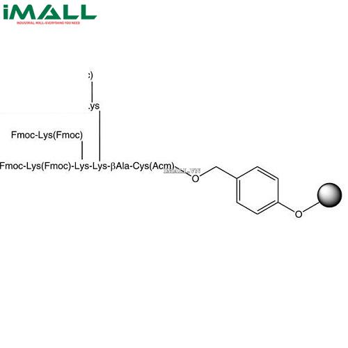 Hóa chất Fmoc₈-Lys₄-Lys₂-Lys-Cys(Acm)-ß-Ala-Wang resin (Chai nhựa 250 mg) Merck 8561658250