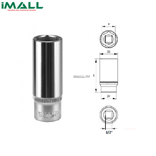 Khẩu tuýp sao sáu cạnh loại dài Yato YT-5106 (1-1/8")