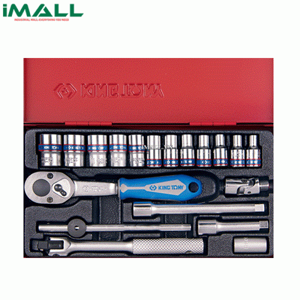 Bộ tuýp 19 chi tiết hệ mét Kingtony 2021MR (1/4")
