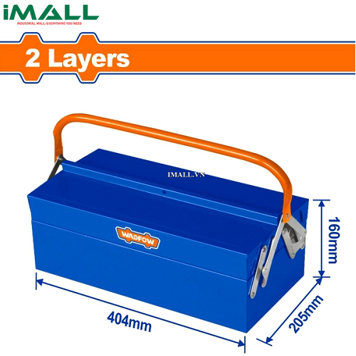 Hộp sắt đựng đồ nghề 2 ngăn 404x205x160mm Wadfow WTB8A33