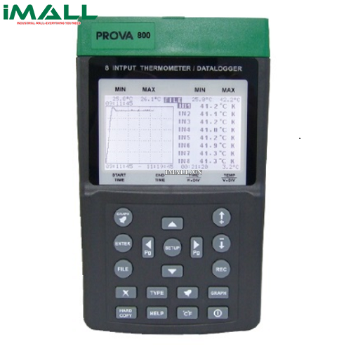 Máy ghi dữ liệu nhiệt độ PROVA 800 (đồ thị, 8 kênh)
