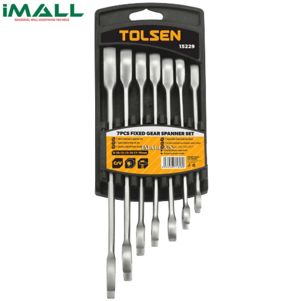 Bộ cờ lê vòng miệng tự động 7 chi tiết Tolsen 15229 (8~19mm)