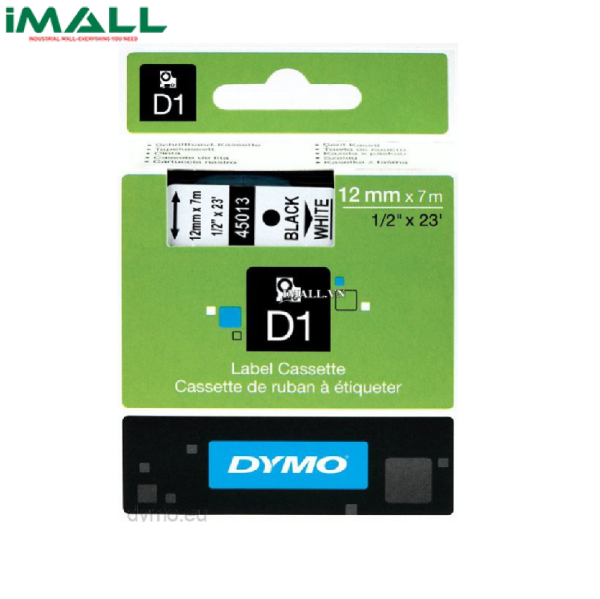Tem nhãn D1 chữ đen trên nền trắng DYMO 63020723 (24mm x 7m)