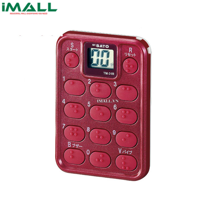 Đồng hồ bấm giờ bàn phím Bray skSATO TM-31 (1703-11, Đỏ)
