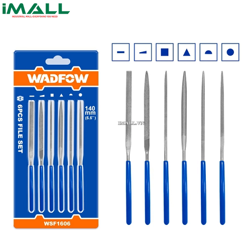 Bộ 6 giũa tiện dụng 140mm(5.5") Wadfow WSF1606