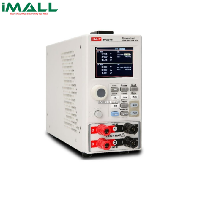 Tải giả điện tử DC (2CH; 0-150V; 0-20A; 400W, 5KHz) UNI-T UTL8212+