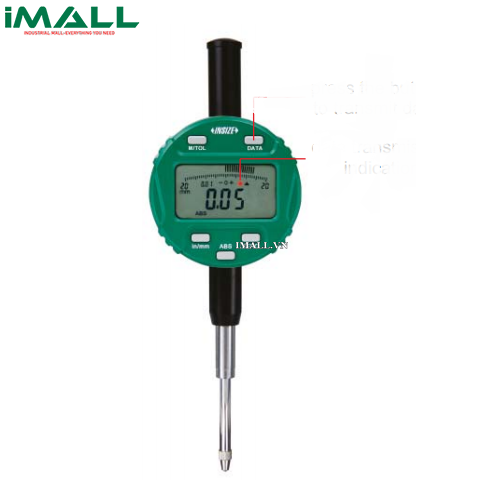 Đồng hồ so điện tử INSIZE 2104-25Q (25.4mm/1”; 0.01mm; nắp lưng có tai cài)