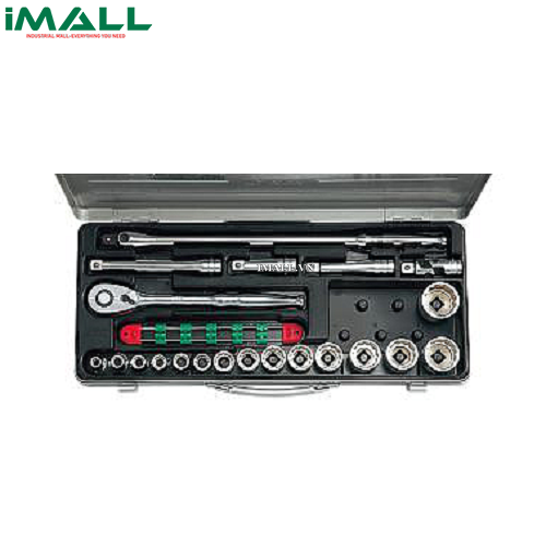 Bộ đầu khẩu vặn ốc KTC TB415X (1/2”, 21 chi tiết)