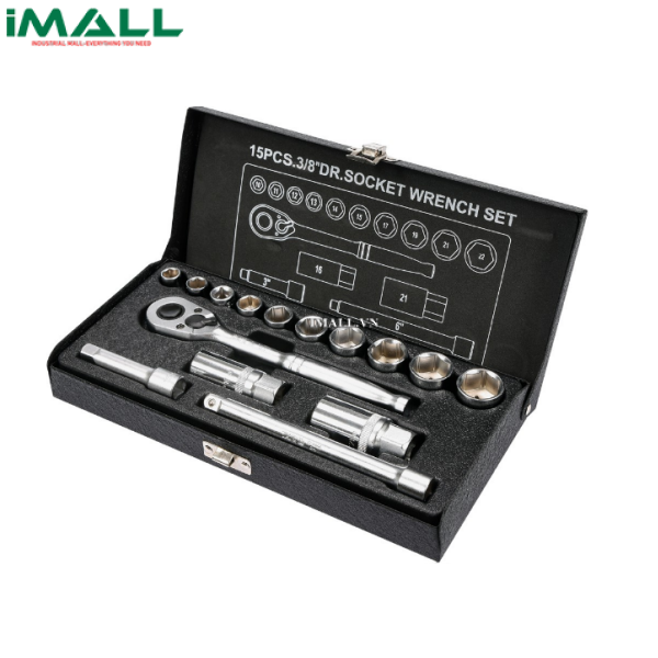 Bộ tuýp tay vặn tổng hợp 15 chi tiết Yato YT-38631 (3/8")