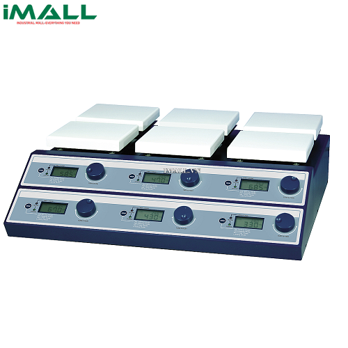 Máy khuấy từ gia nhiệt 6 vị trí WITEG SMHS-6 (350°C; 80 ~ 1500 rpm) (DH.WMH03506)