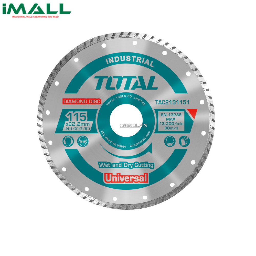 Đĩa cắt gạch khô ướt (230x22mm) Total TAC2132303