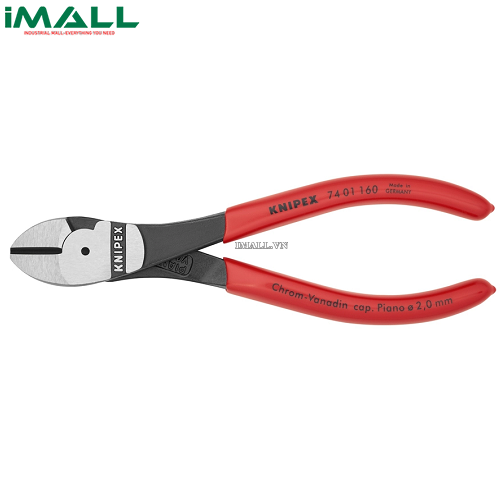 Kìm Cắt Thân Chéo (160mm Cắt Thép Lò Xo Ø 2.0 mm) Knipex 74 02 160