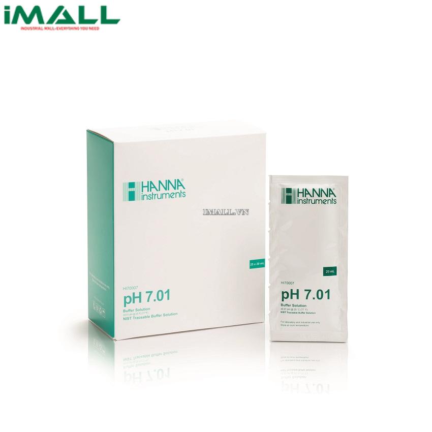 Dung Dịch Hiệu Chuẩn pH 7.01 HANNA HI70007P (Hộp 25 gói ( 20mL))
